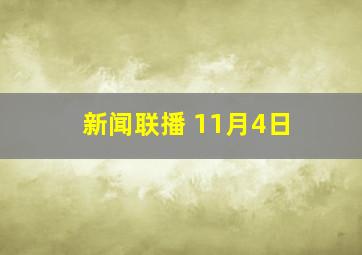 新闻联播 11月4日